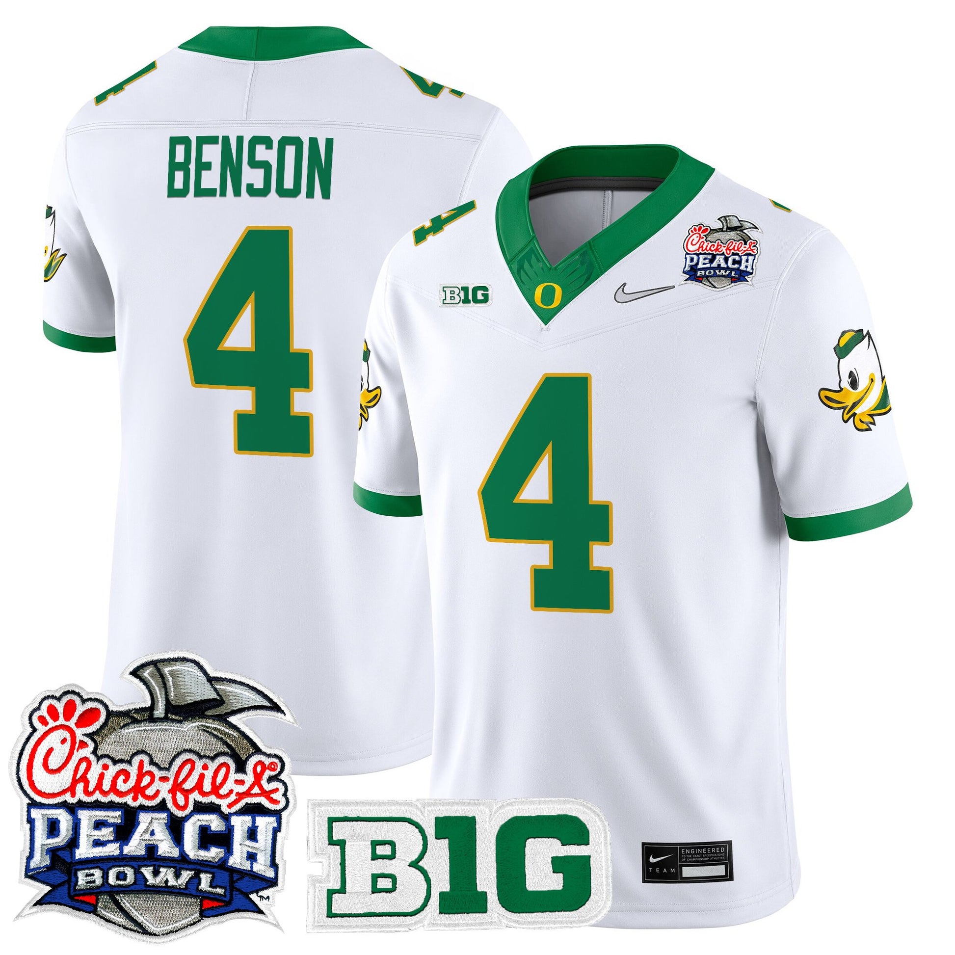 Men's Oregon Ducks 2026 Peach Bowl Vapor Limited Jersey - All Stitched