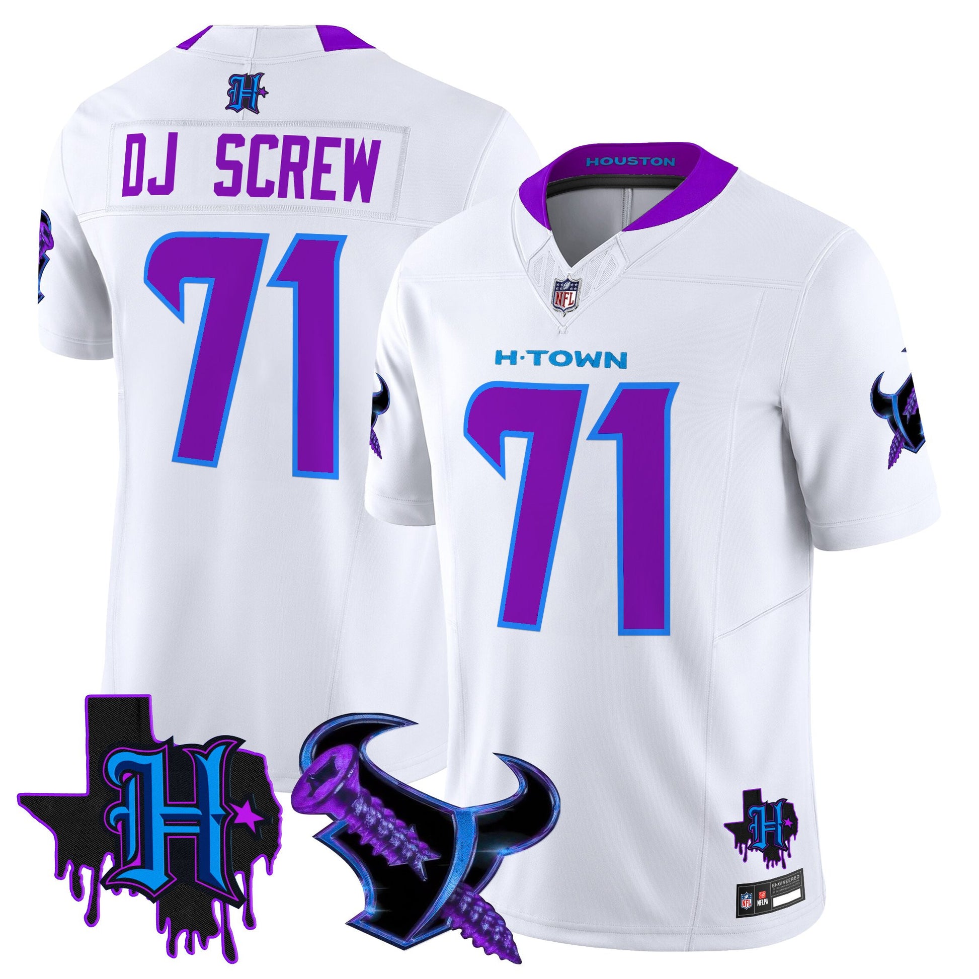 Men's Houston Texans DJ Screw Vapor Limited Jersey - All Stitched