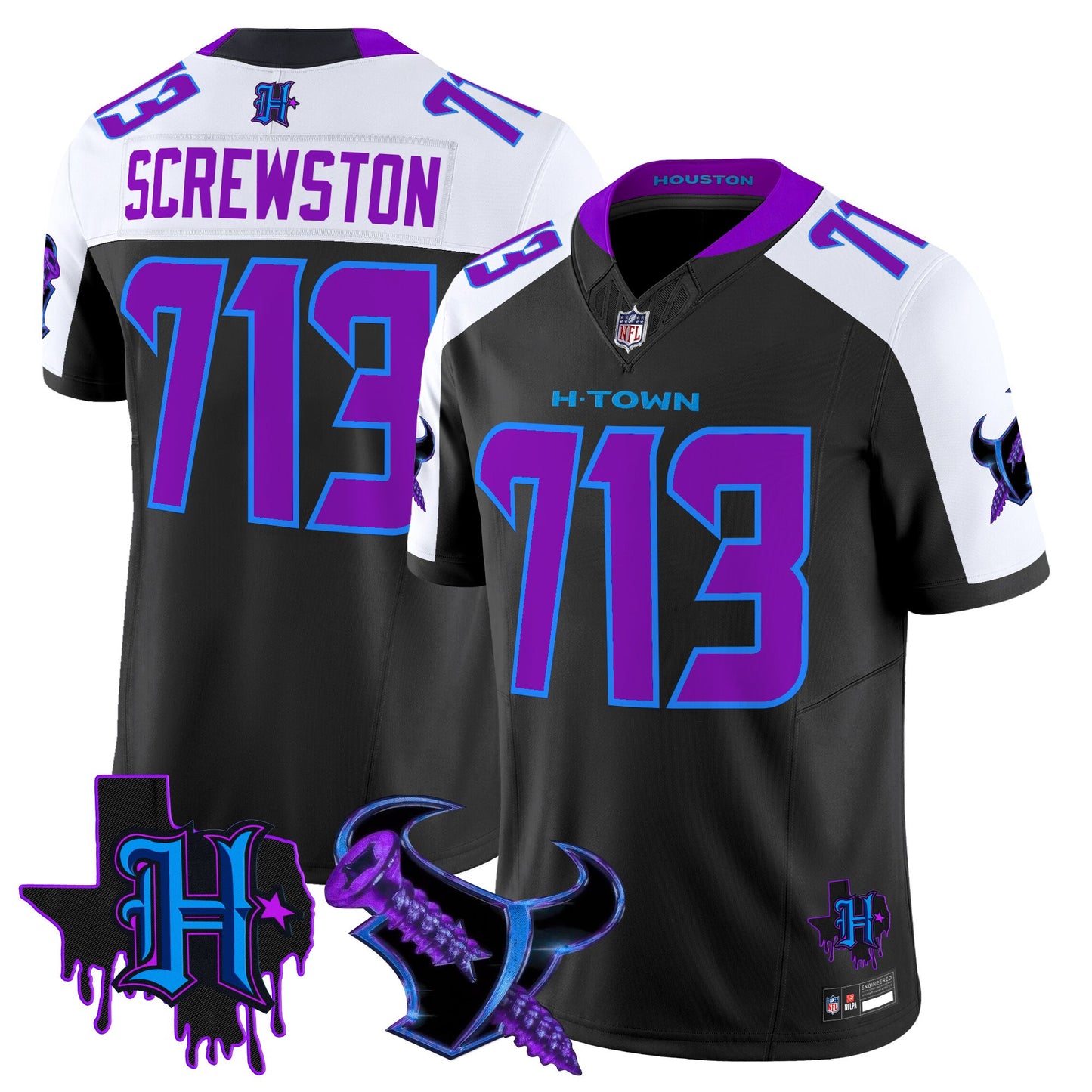 Men's Houston Texans DJ Screw Vapor Limited Jersey - All Stitched