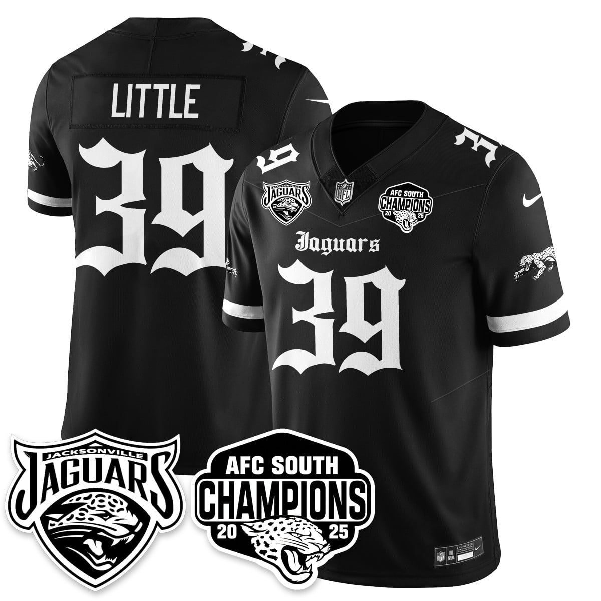 Jacksonville Jaguars Gothic AFC South Division Champions Vapor Limited Jersey - All Stitched