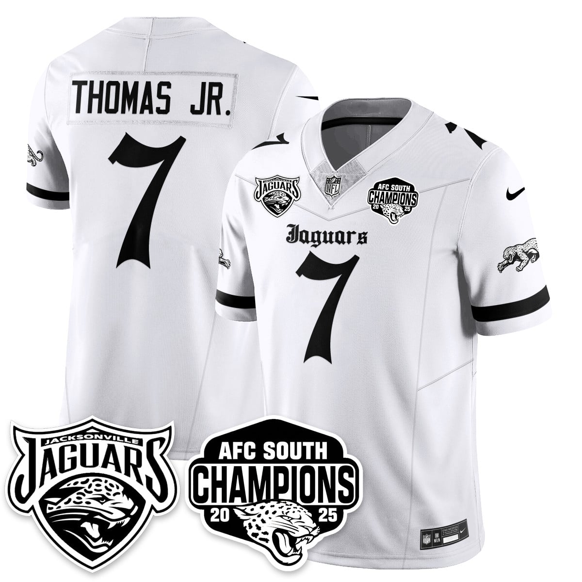 Jacksonville Jaguars Gothic AFC South Division Champions Vapor Limited Jersey - All Stitched