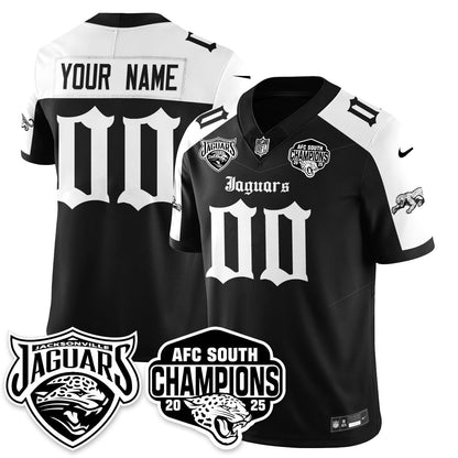 Custom Jacksonville Jaguars Gothic AFC South Division Champions Vapor Limited Jersey - All Stitched