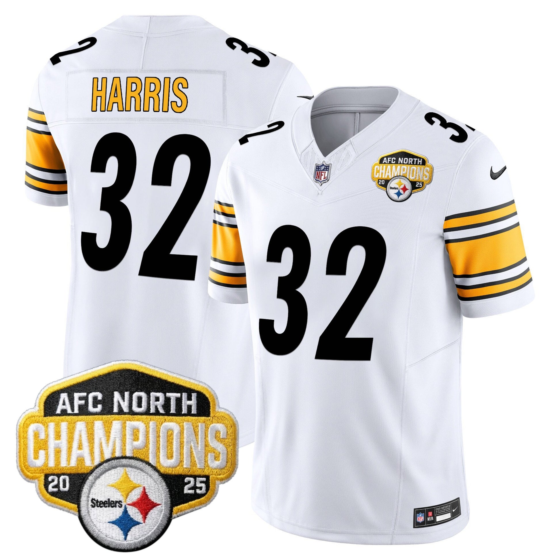 Men's Pittsburgh Steelers 2025 AFC North Division Champions Vapor Limited Jersey - All Stitched