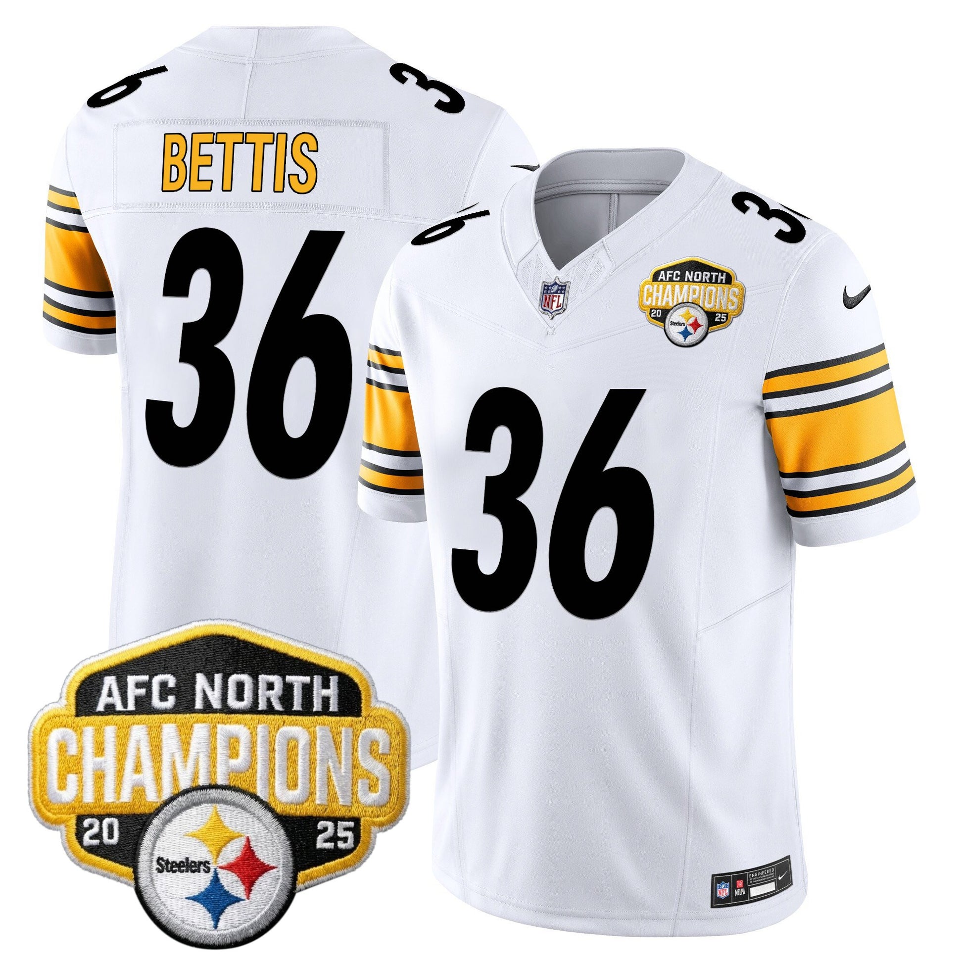 Men's Pittsburgh Steelers 2025 AFC North Division Champions Vapor Limited Jersey - All Stitched