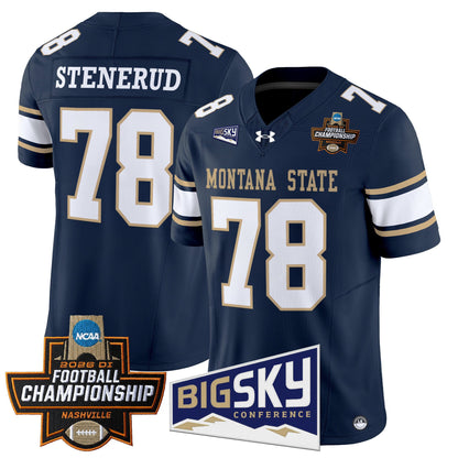 Men's Montana State Bobcats 2026 Football Championship Vapor Limited Jersey - All Stitched