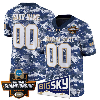 Montana State Bobcats 2026 Football Championship Vapor Limited Custom Jersey - All Stitched