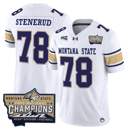 Men's Montana State Bobcats 2025 National Champions Vapor Limited Jersey - All Stitched