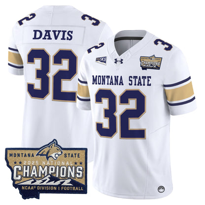 Men's Montana State Bobcats 2025 National Champions Vapor Limited Jersey - All Stitched