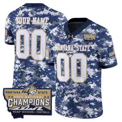 Montana State Bobcats 2025 National Champions Vapor Limited Custom Jersey - All Stitched
