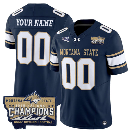Montana State Bobcats 2025 National Champions Vapor Limited Custom Jersey - All Stitched