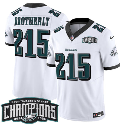 Men's Philadelphia Eagles Back-To-Back 2024-2025 NFC East Division Champions Vapor Limited Jersey - All Stitched