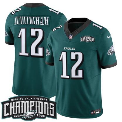 Men's Philadelphia Eagles Back-To-Back 2024-2025 NFC East Division Champions Vapor Limited Jersey - All Stitched