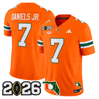  Miami Hurricanes 2026 CFP Final & Florida Patch Vapor Limited Jersey - All Stitched