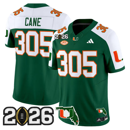  Miami Hurricanes 2026 CFP Final & Florida Patch Vapor Limited Jersey - All Stitched
