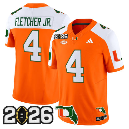  Miami Hurricanes 2026 CFP Final & Florida Patch Vapor Limited Jersey - All Stitched