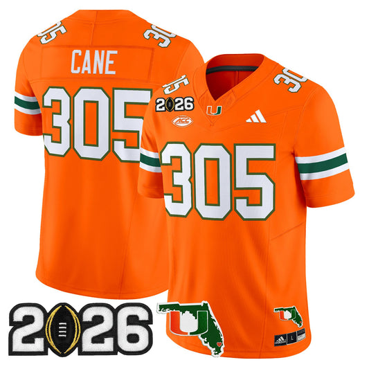  Miami Hurricanes 2026 CFP Final & Florida Patch Vapor Limited Jersey - All Stitched
