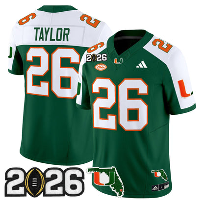  Miami Hurricanes 2026 CFP Final & Florida Patch Vapor Limited Jersey - All Stitched