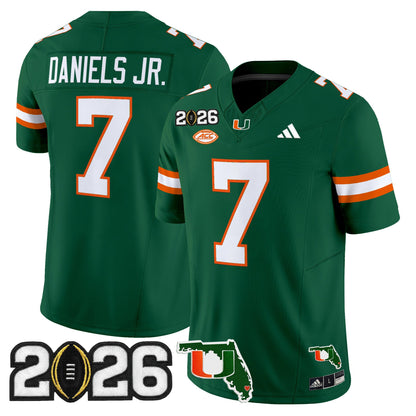  Miami Hurricanes 2026 CFP Final & Florida Patch Vapor Limited Jersey - All Stitched