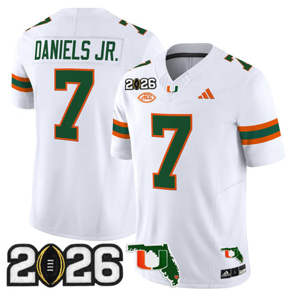  Miami Hurricanes 2026 CFP Final & Florida Patch Vapor Limited Jersey - All Stitched