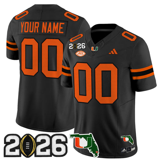 Miami Hurricanes 2026 CFP Final & Florida Patch Vapor Limited Custom Jersey - All Stitched