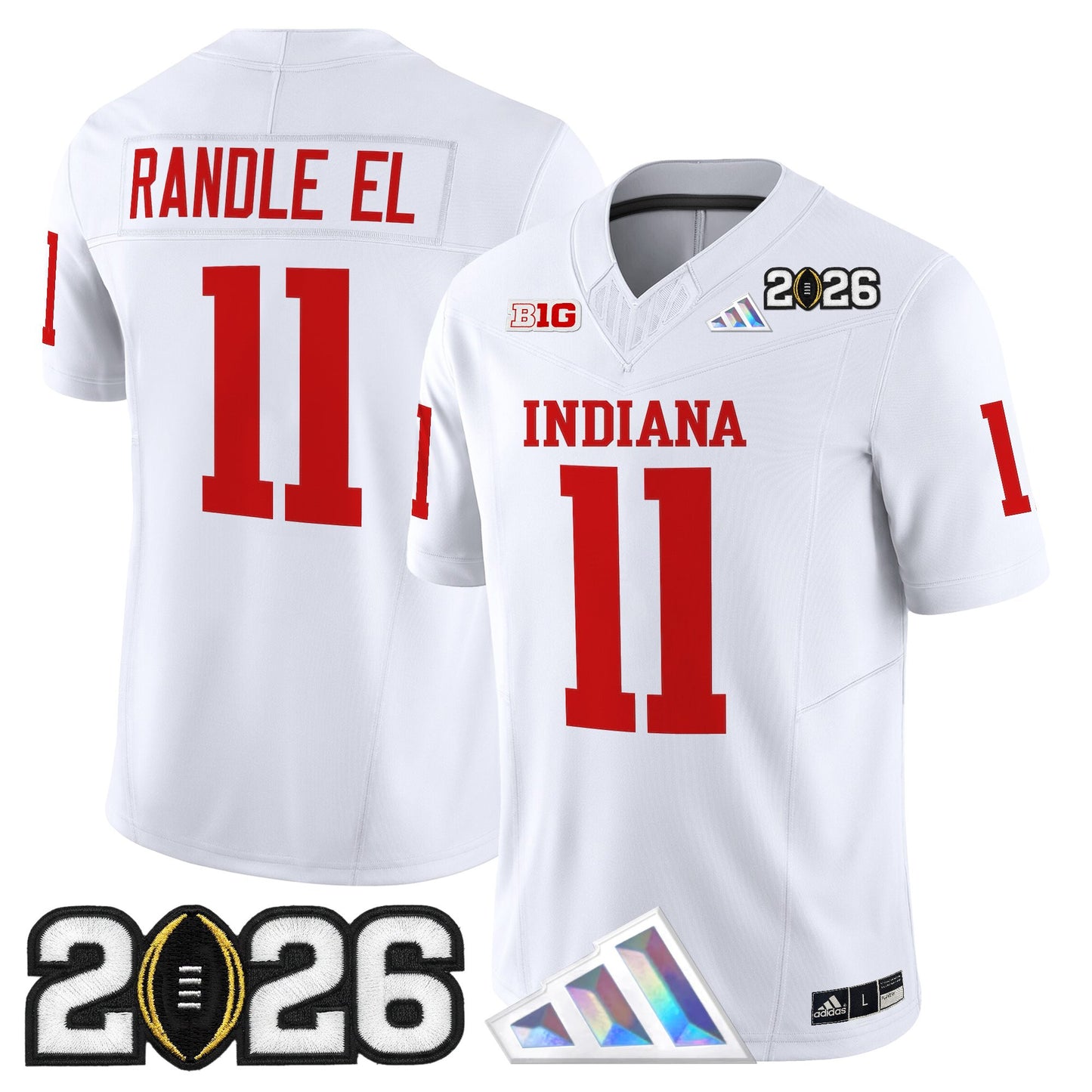 Men's Indiana Hoosiers 2026 CFP Final Patch Vapor Limited Jersey V3 - All Stitched