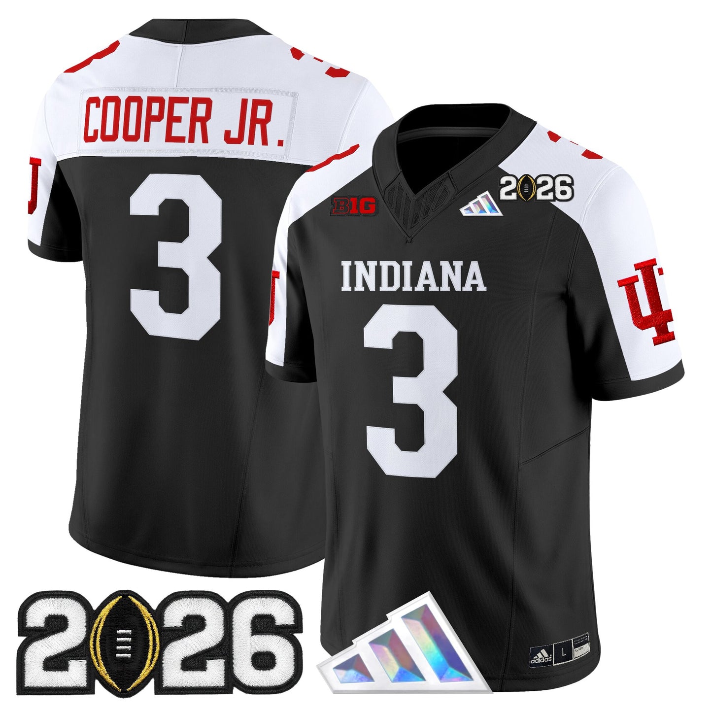 Men's Indiana Hoosiers 2026 CFP Final Patch Vapor Limited Jersey V3 - All Stitched