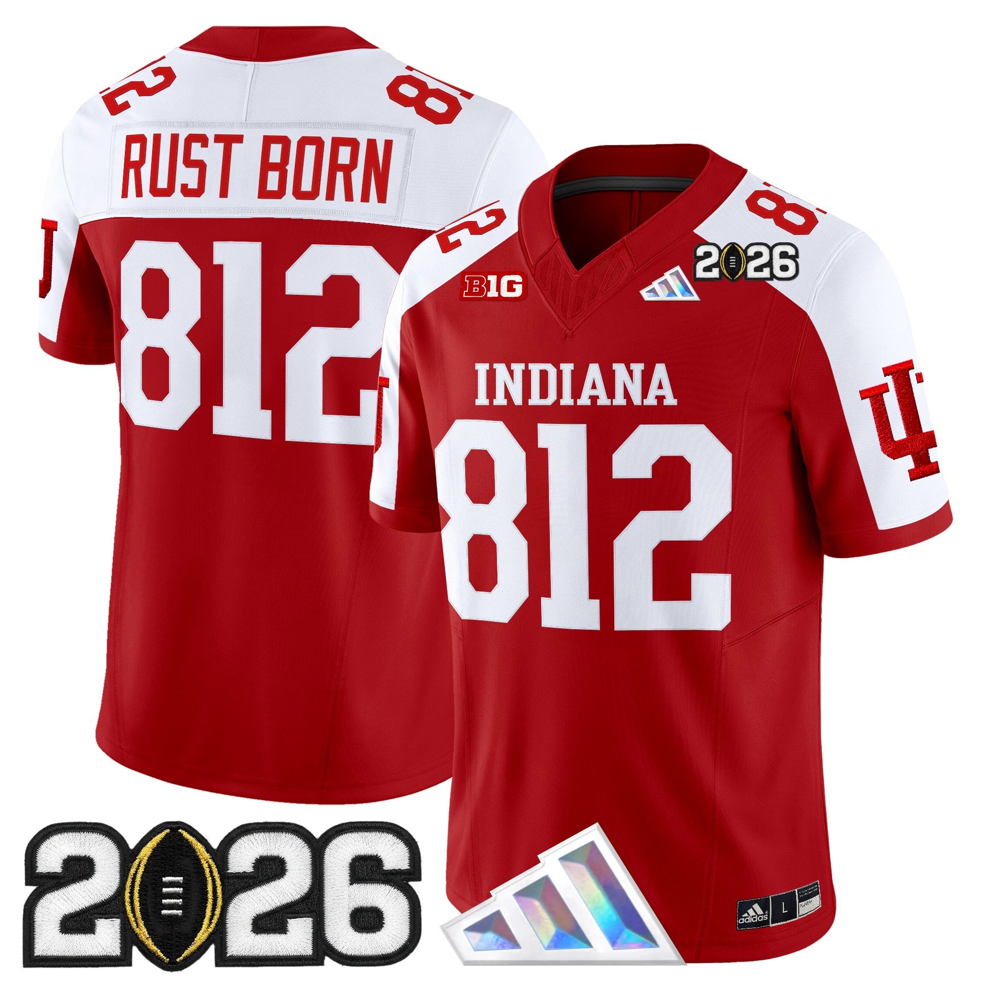 Men's Indiana Hoosiers 2026 CFP Final Patch Vapor Limited Jersey V3 - All Stitched
