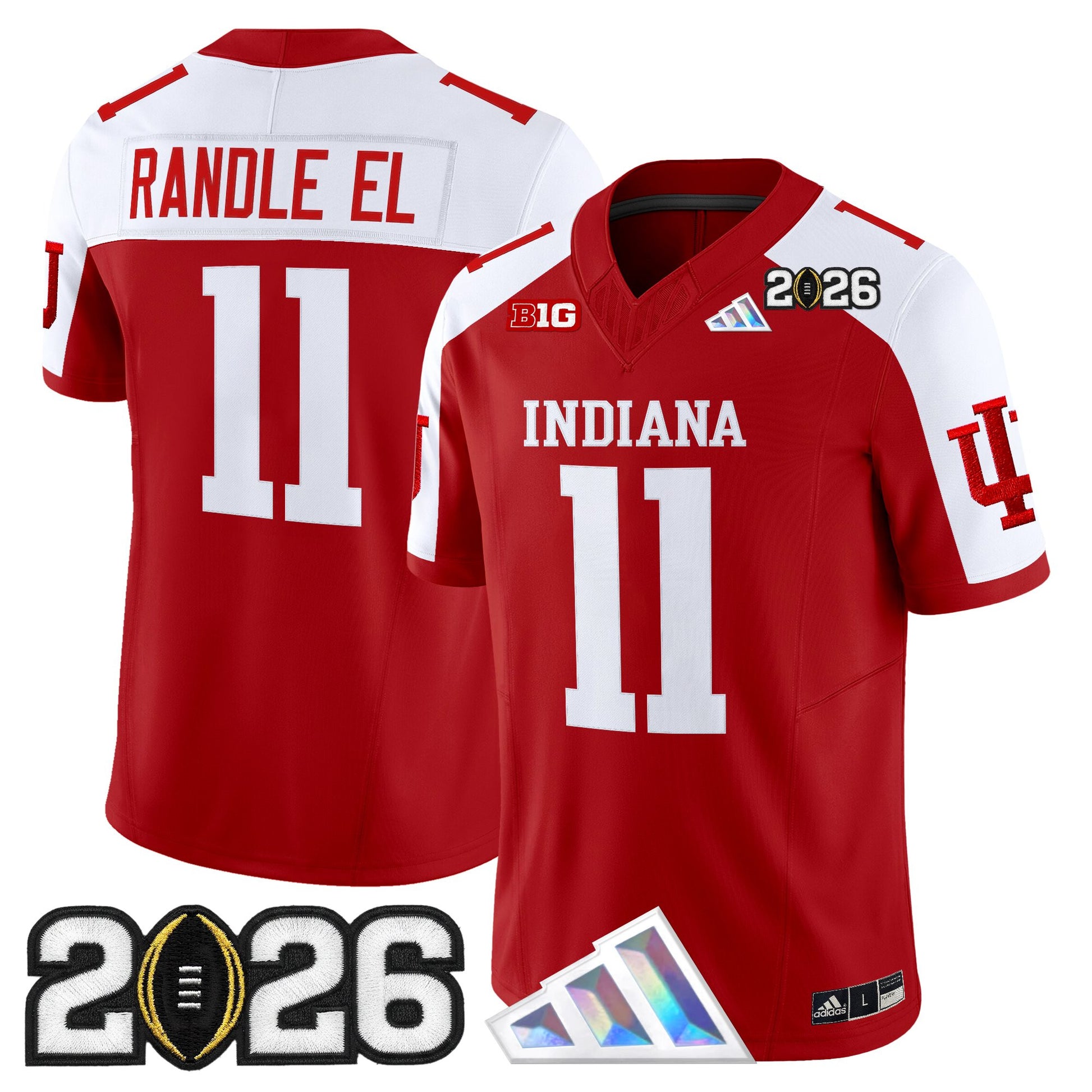 Men's Indiana Hoosiers 2026 CFP Final Patch Vapor Limited Jersey V3 - All Stitched