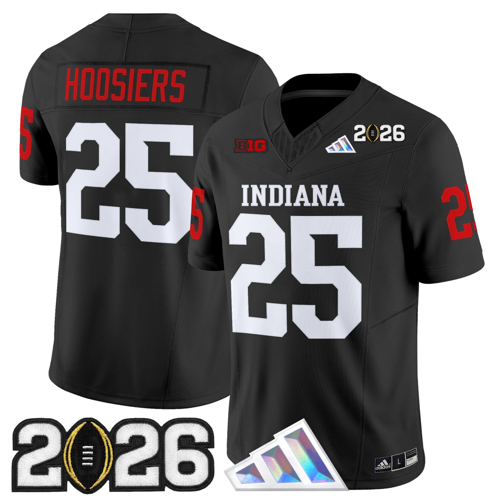 Men's Indiana Hoosiers 2026 CFP Final Patch Vapor Limited Jersey V3 - All Stitched