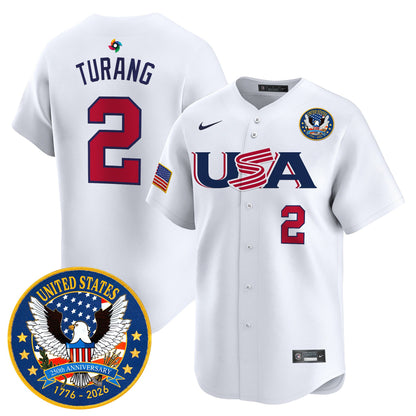 Men's Team USA World Baseball Classic United States 250th Anniversary Patch Vapor Premier Jersey - 2026 Roster - All Stitched
