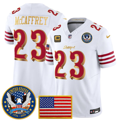 Men's San Francisco 49ers "United States 250th Anniversary Patch" Vapor Limited Jersey - All Stitched
