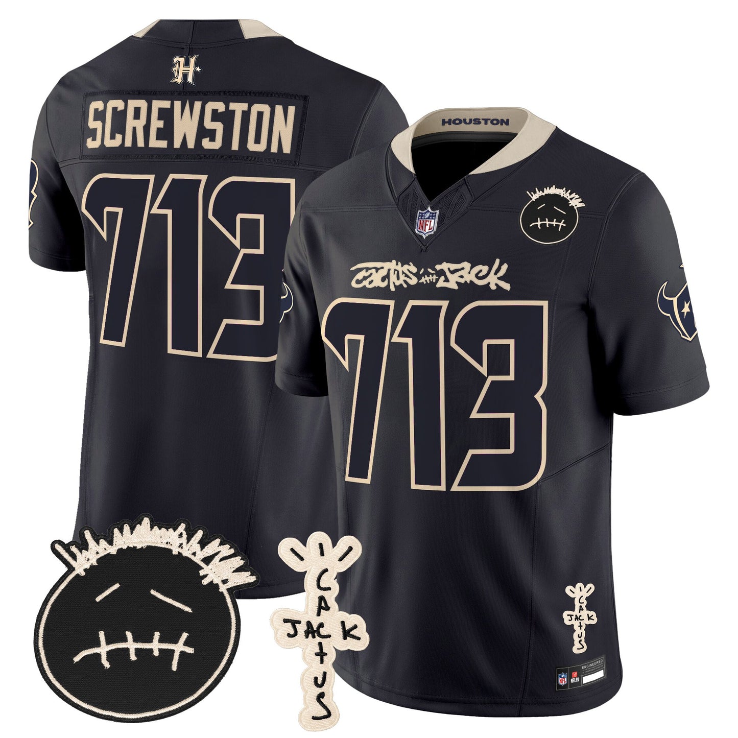 Men's Houston Texans x Cactus Jack Vapor Limited Jersey V2 - All Stitched