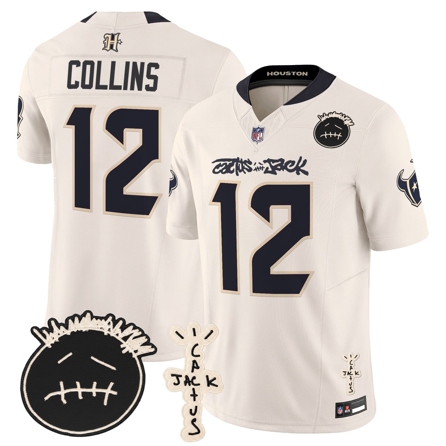 Men's Houston Texans x Cactus Jack Vapor Limited Jersey V2 - All Stitched
