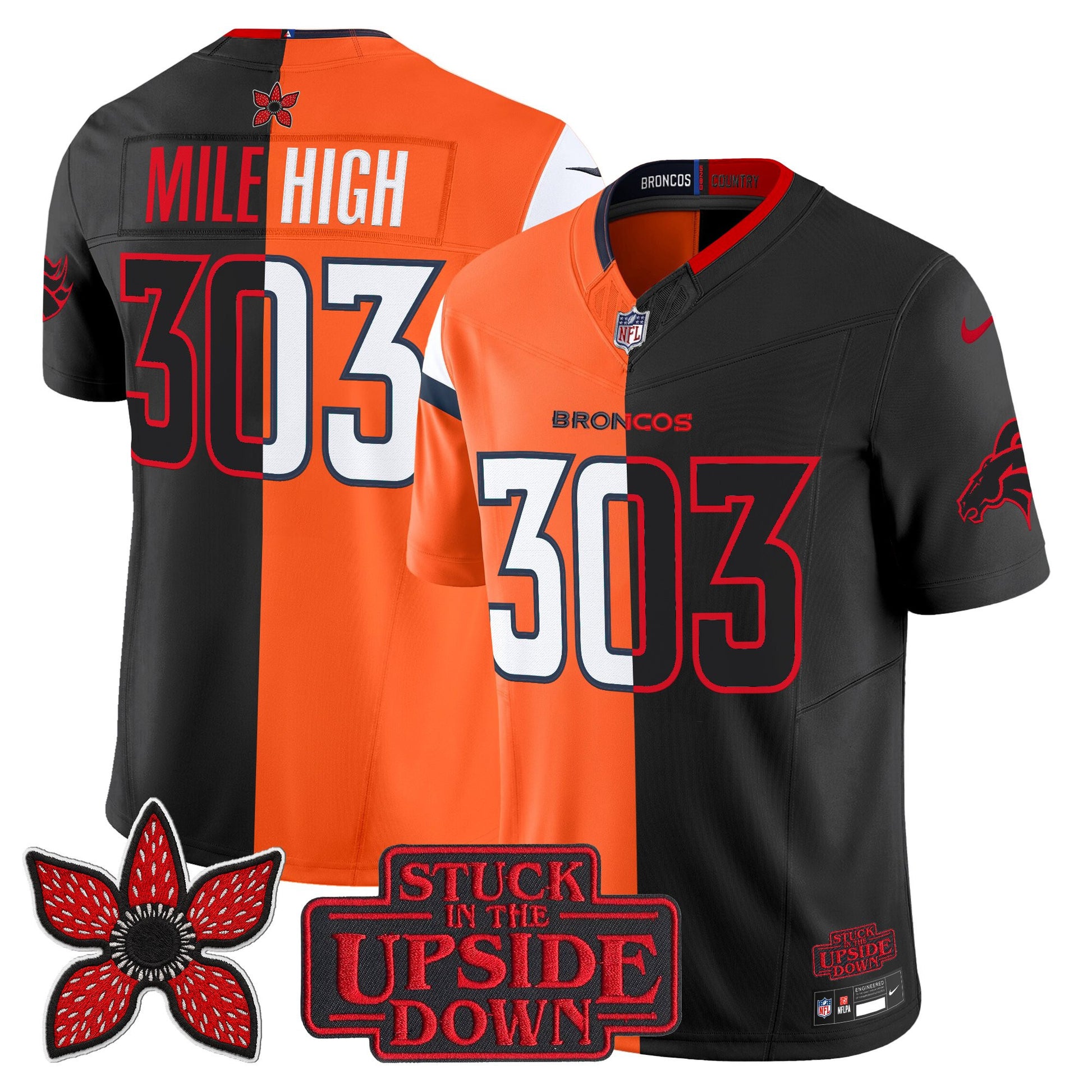 Denver Broncos 'Upside Down Edition' Vapor Limited Jersey - All Stitched