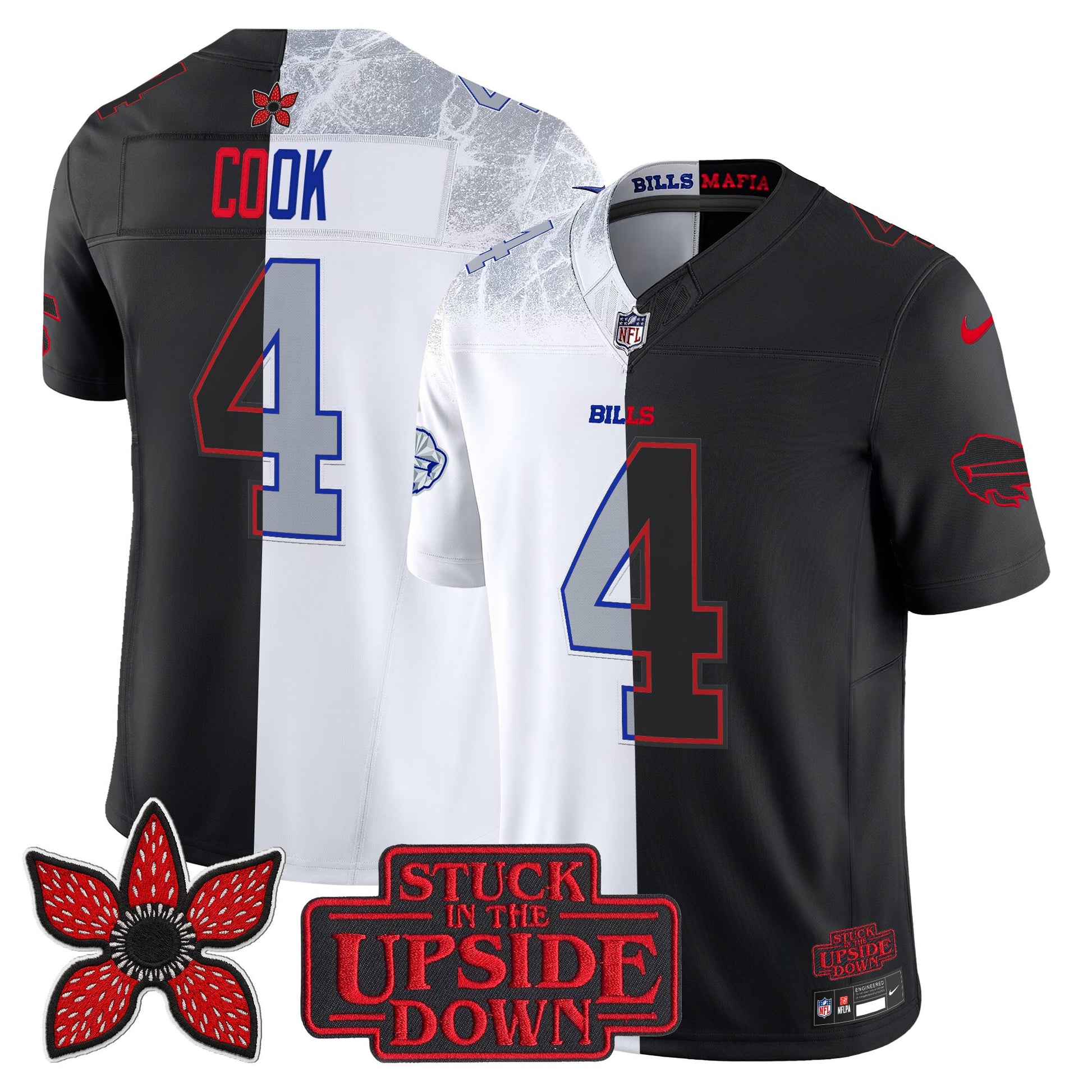 Men's Buffalo Bills 'Upside Down Edition' Vapor Limited Jersey - All Stitched