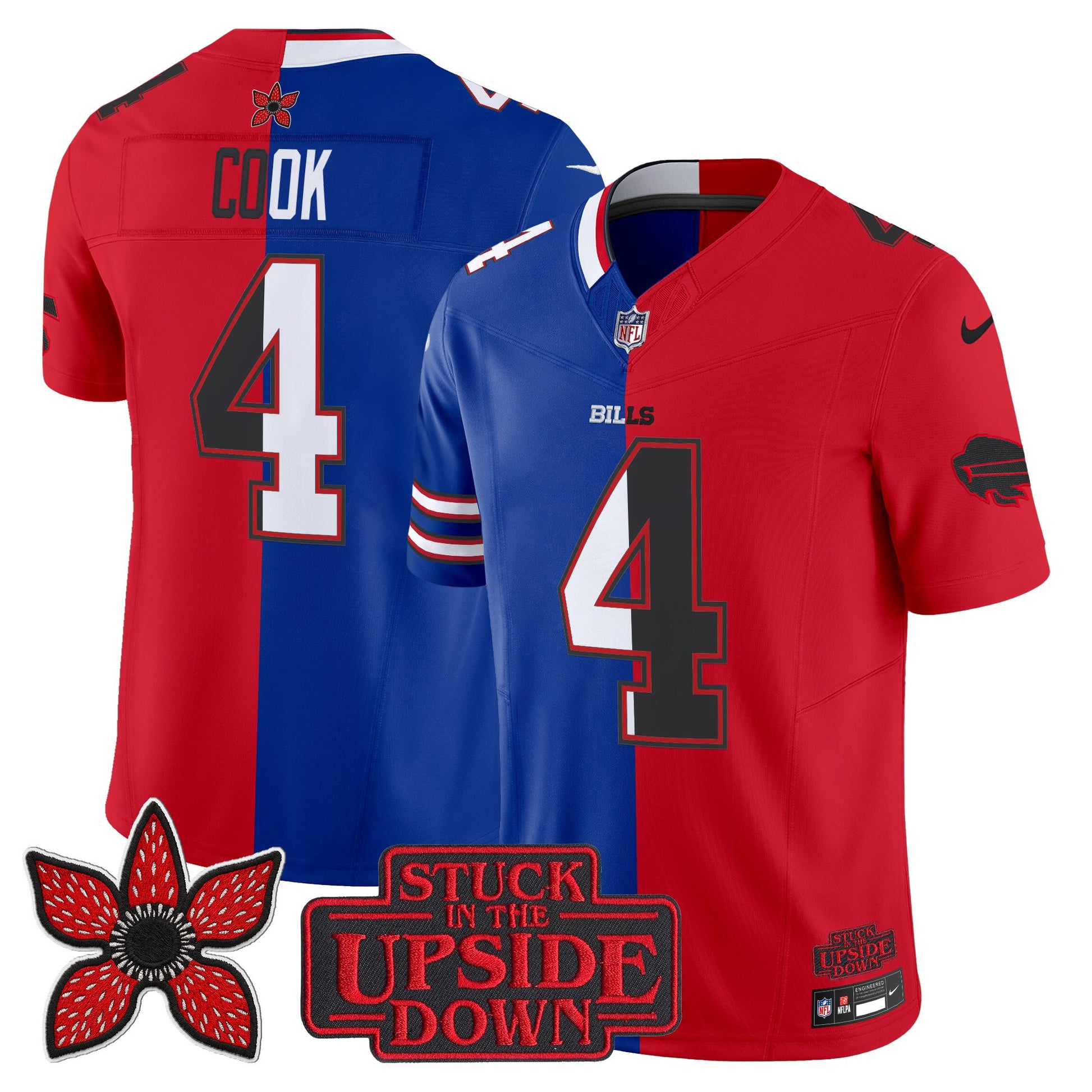 Men's Buffalo Bills 'Upside Down Edition' Vapor Limited Jersey - All Stitched