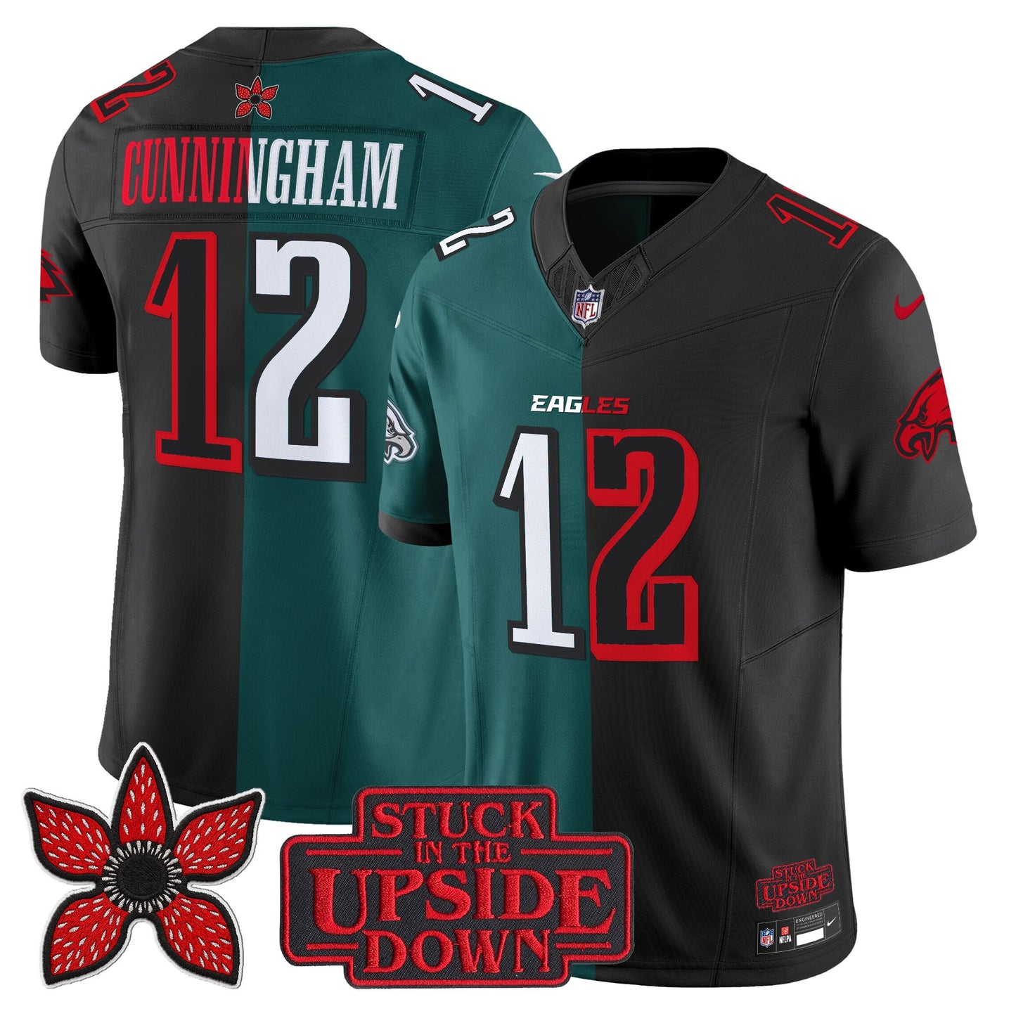 Men's Philadelphia Eagles 'Upside Down Edition' Vapor Limited Jersey - All Stitched