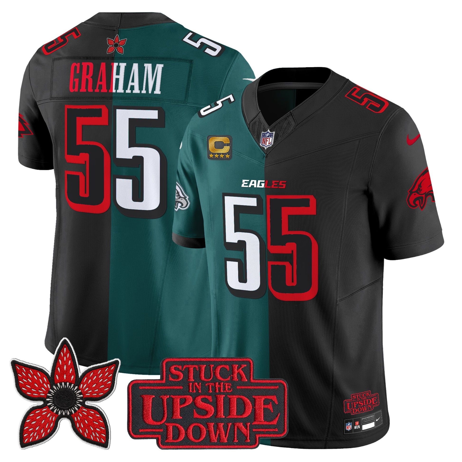 Men's Philadelphia Eagles 'Upside Down Edition' Vapor Limited Jersey - All Stitched