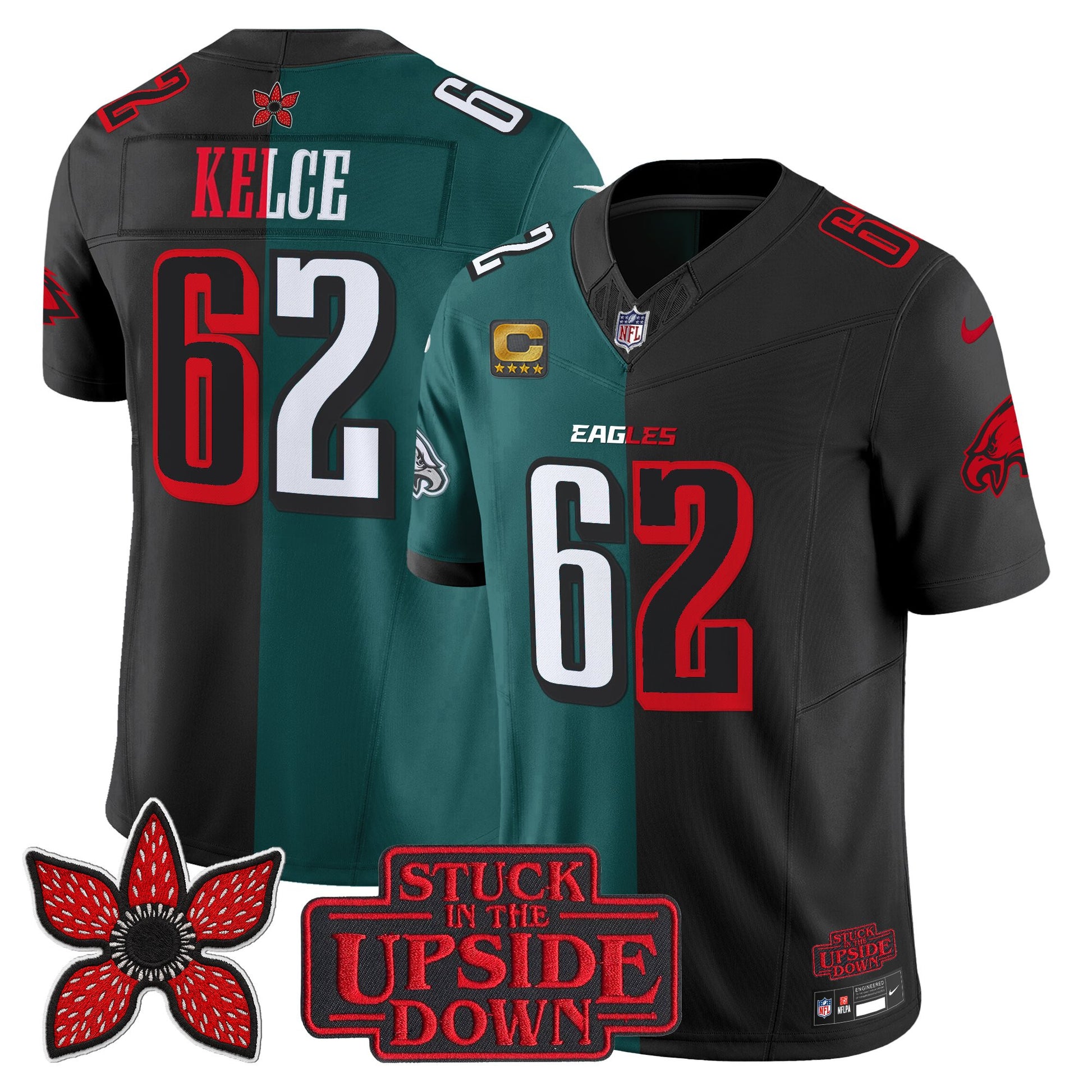 Men's Philadelphia Eagles 'Upside Down Edition' Vapor Limited Jersey - All Stitched