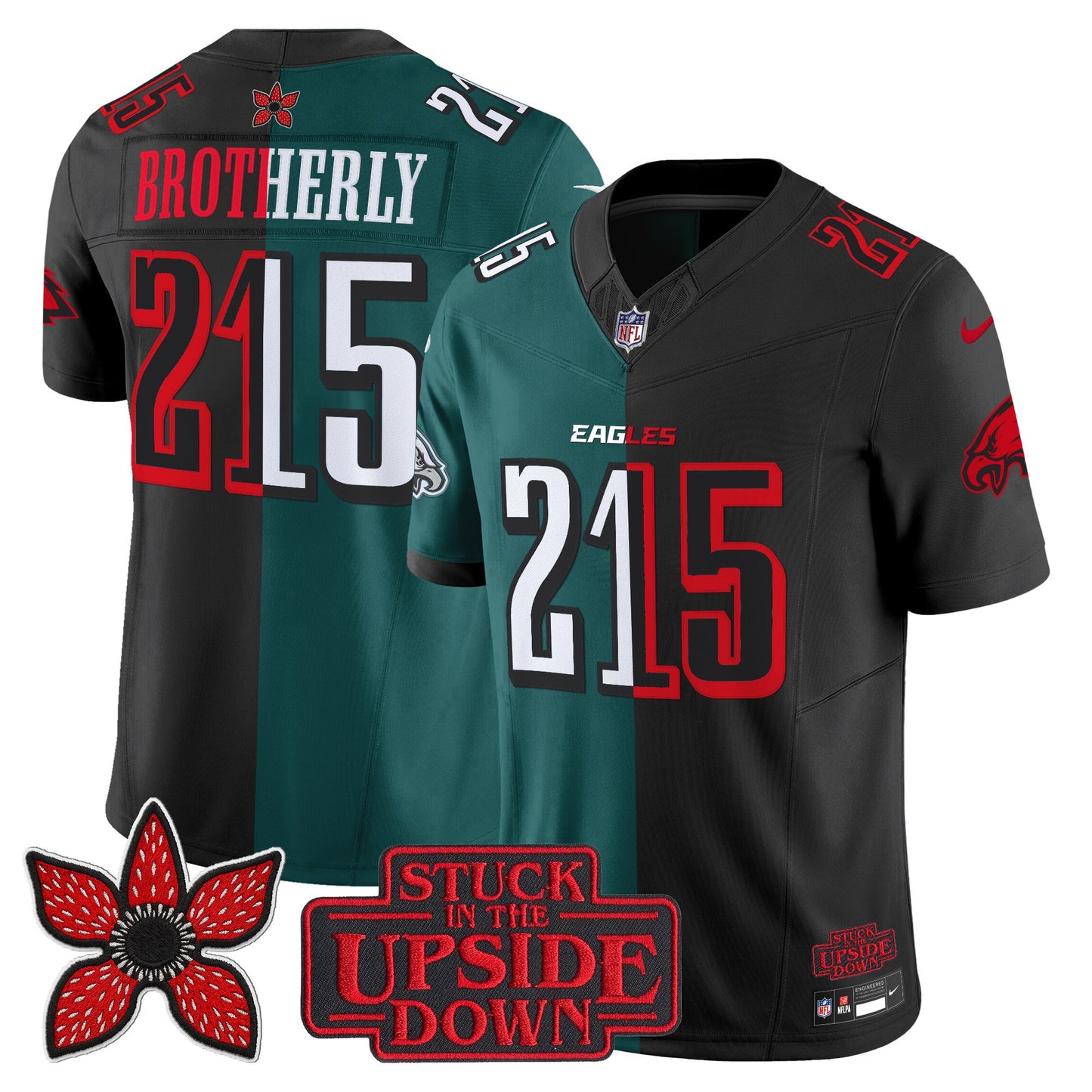 Men's Philadelphia Eagles 'Upside Down Edition' Vapor Limited Jersey - All Stitched