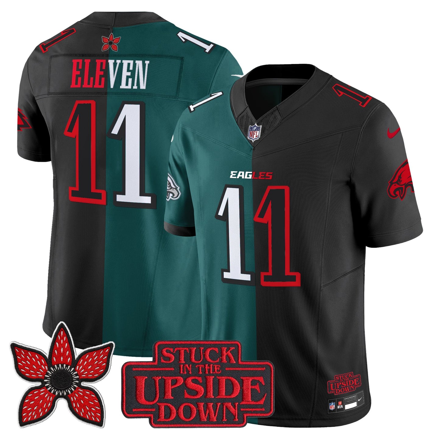 Men's Philadelphia Eagles 'Upside Down Edition' Vapor Limited Jersey - All Stitched