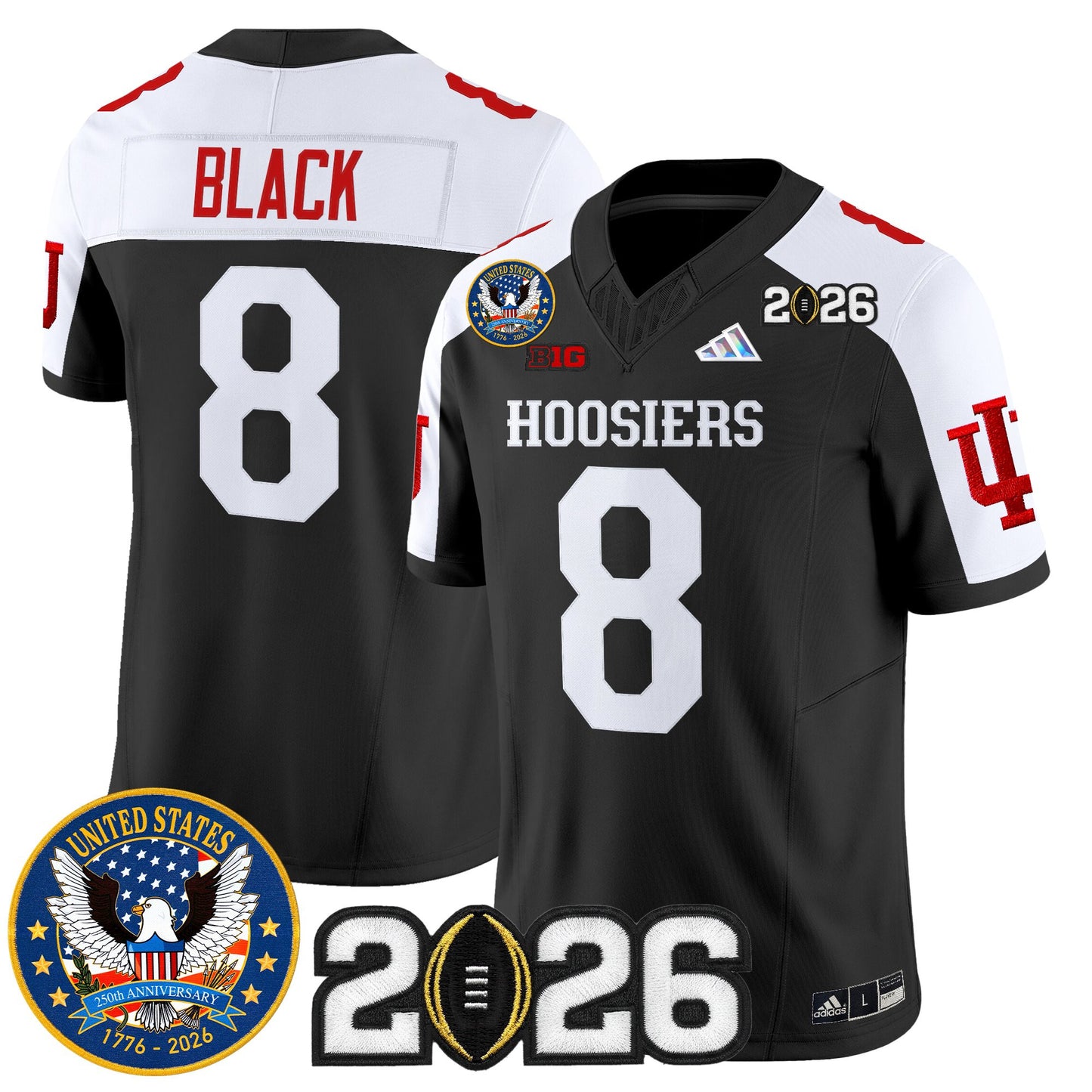 Men's Indiana Hoosiers "United States 250th Anniversary Patch" Vapor Limited Jersey - All Stitched