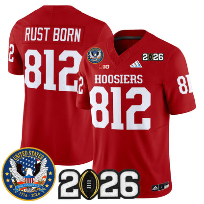 Men's Indiana Hoosiers "United States 250th Anniversary Patch" Vapor Limited Jersey - All Stitched