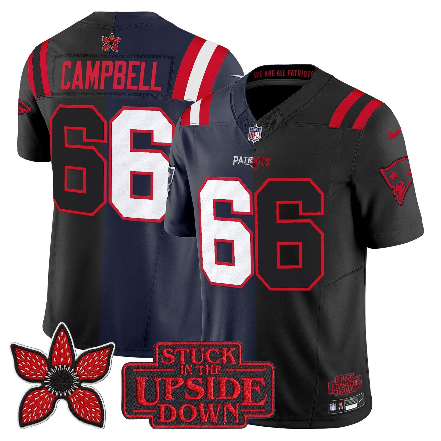Men's New England Patriots 'Upside Down Edition' Vapor Limited Jersey - All Stitched