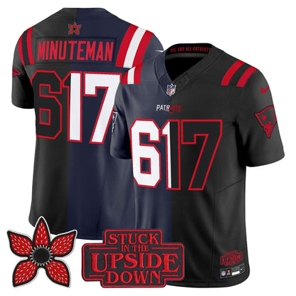Men's New England Patriots 'Upside Down Edition' Vapor Limited Jersey - All Stitched