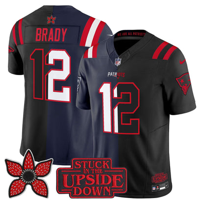 Men's New England Patriots 'Upside Down Edition' Vapor Limited Jersey - All Stitched