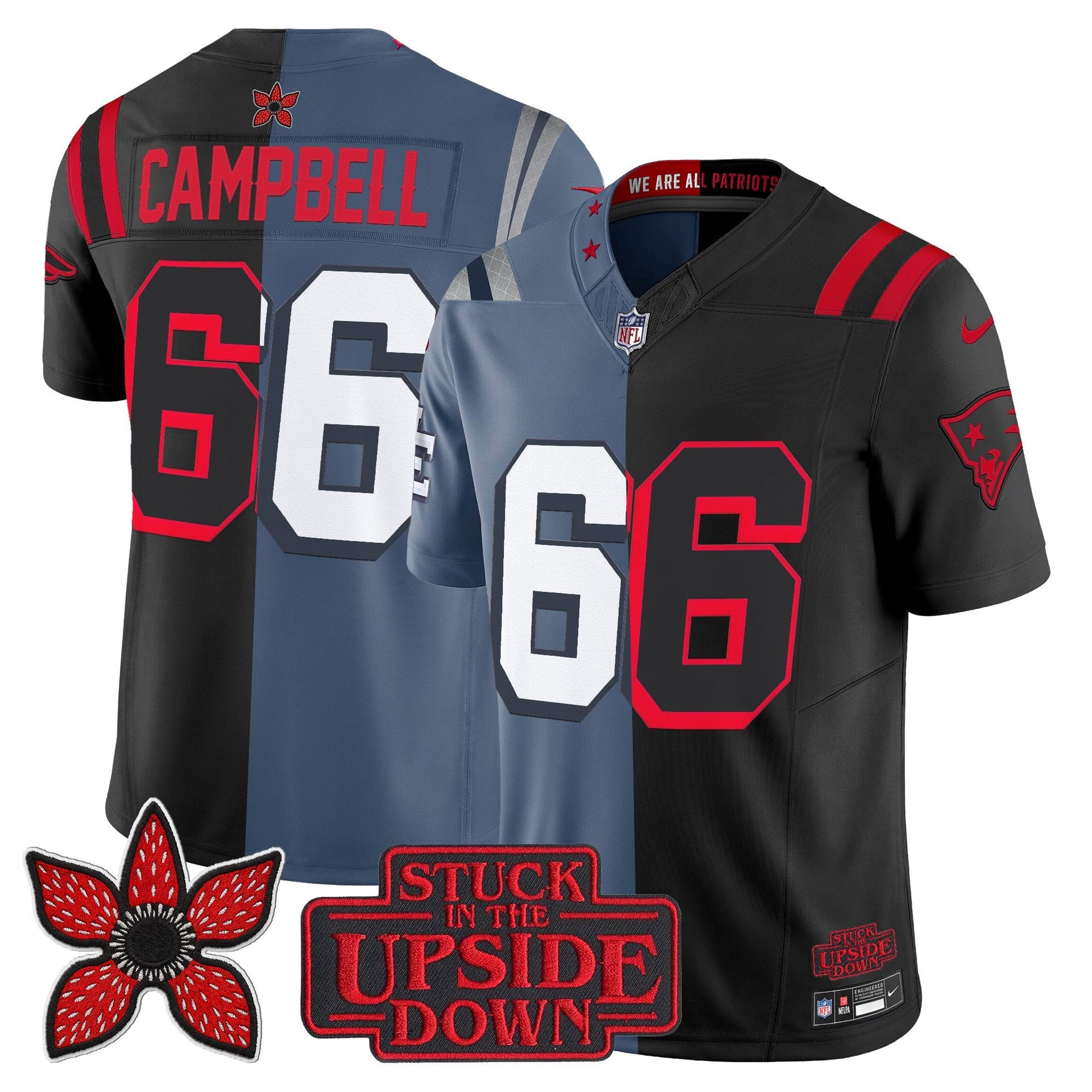 Men's New England Patriots 'Upside Down Edition' Vapor Limited Jersey - All Stitched
