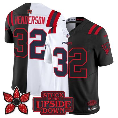 Men's New England Patriots 'Upside Down Edition' Vapor Limited Jersey - All Stitched