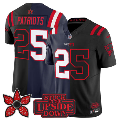 Men's New England Patriots 'Upside Down Edition' Vapor Limited Jersey - All Stitched