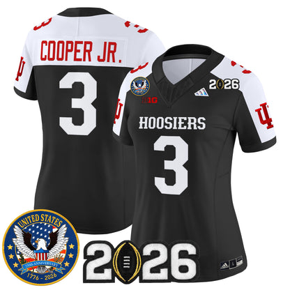 Women's Indiana Hoosiers "United States 250th Anniversary Patch" Vapor Limited Jersey - All Stitched